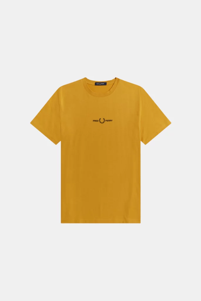 futbolka fred perry embroidered gold 1