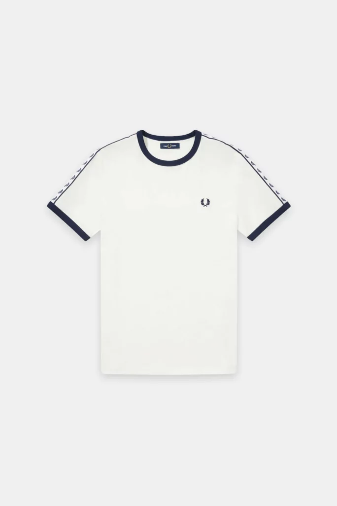 futbolka fred perry taped ringer snow white 1