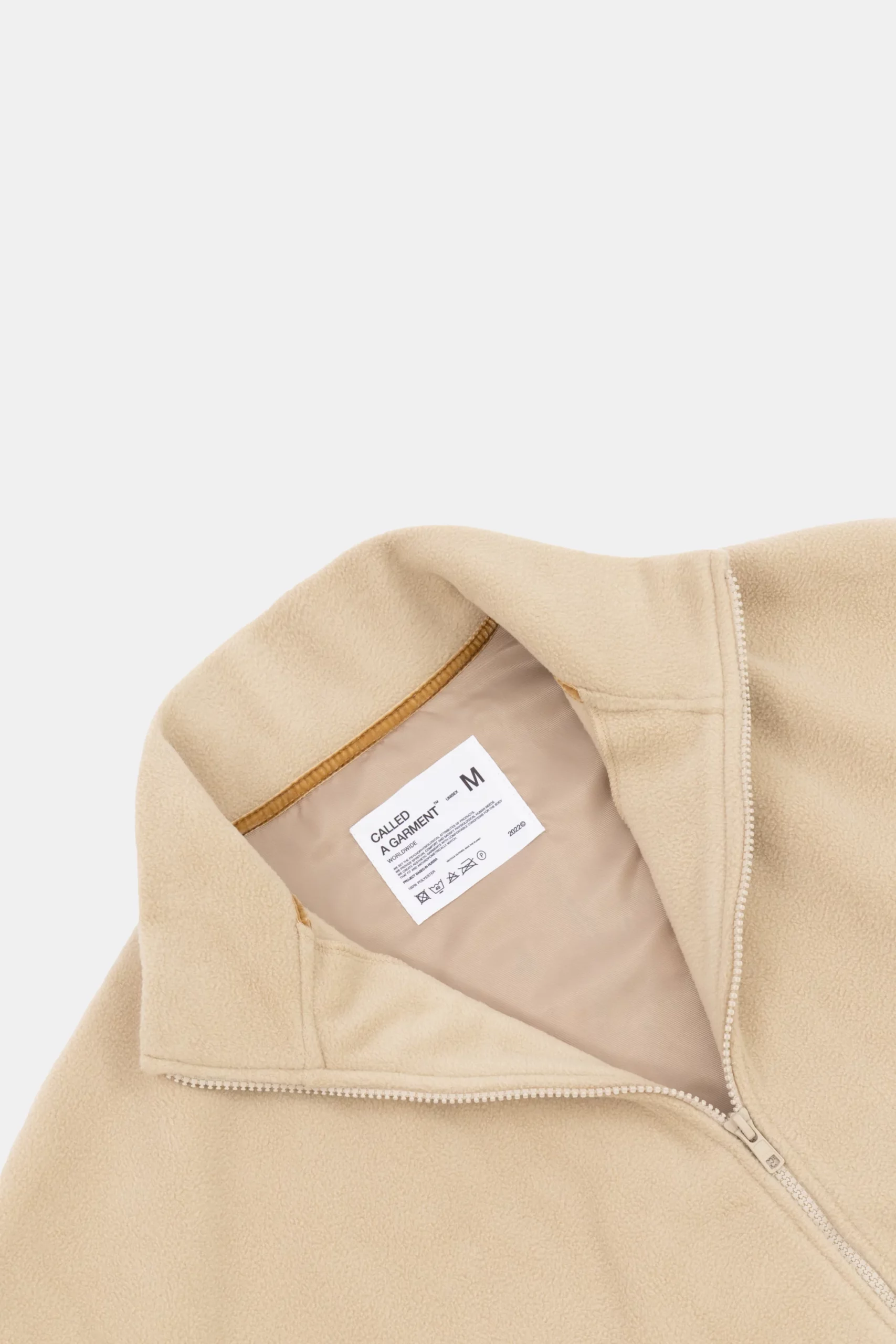tolstovka called a garment zip fleece logo beige 3