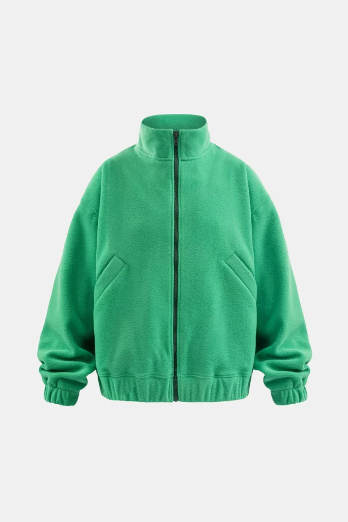 tolstovka called a garment zip fleece logo green 1