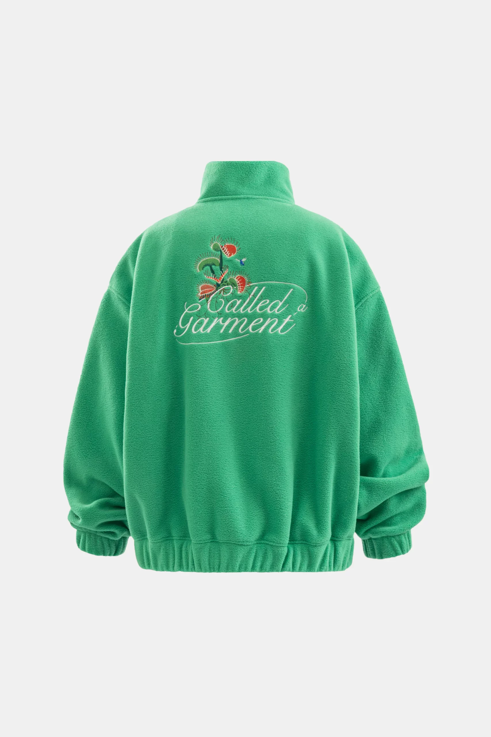 tolstovka called a garment zip fleece logo green 2