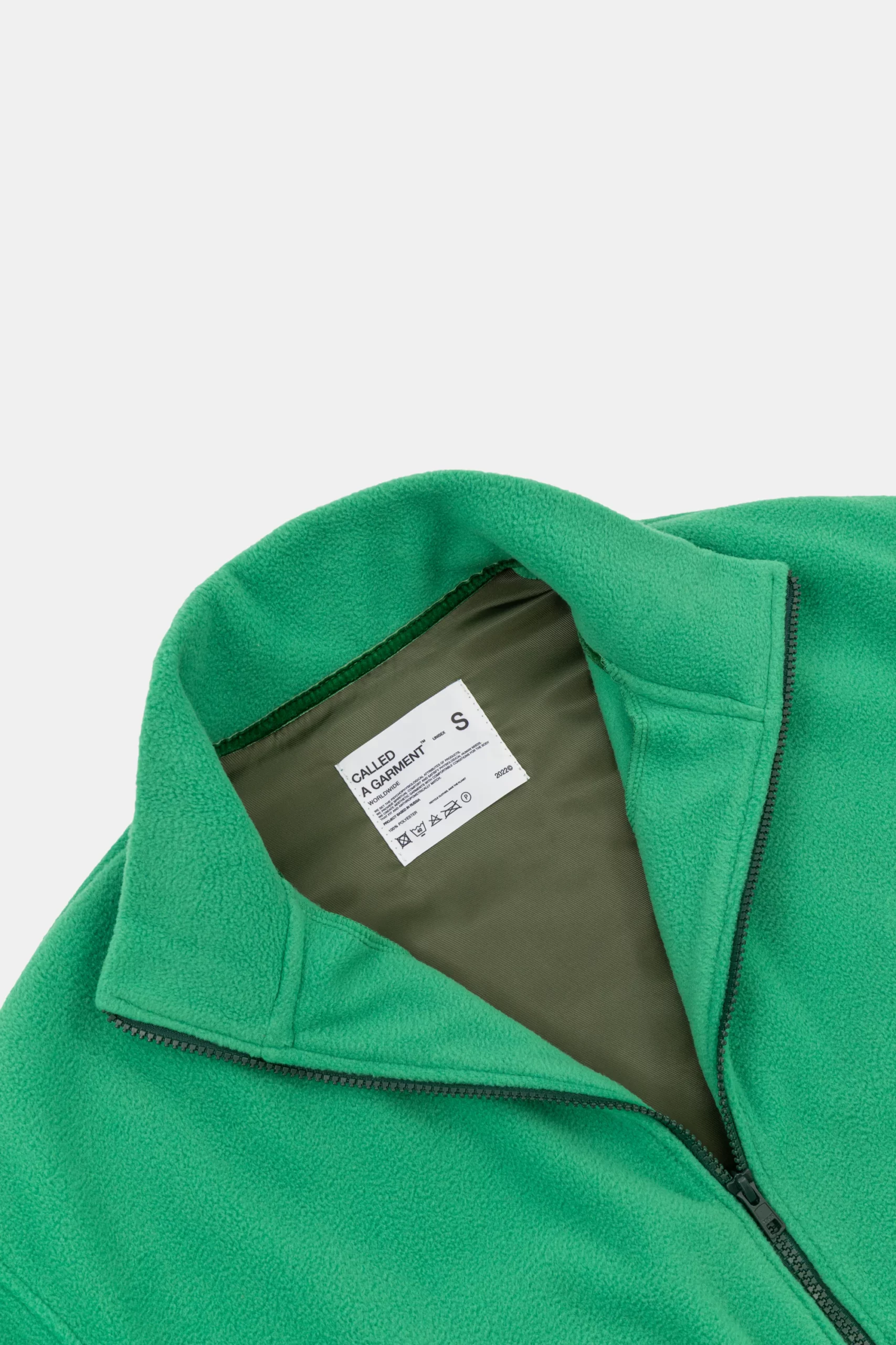 tolstovka called a garment zip fleece logo green 3