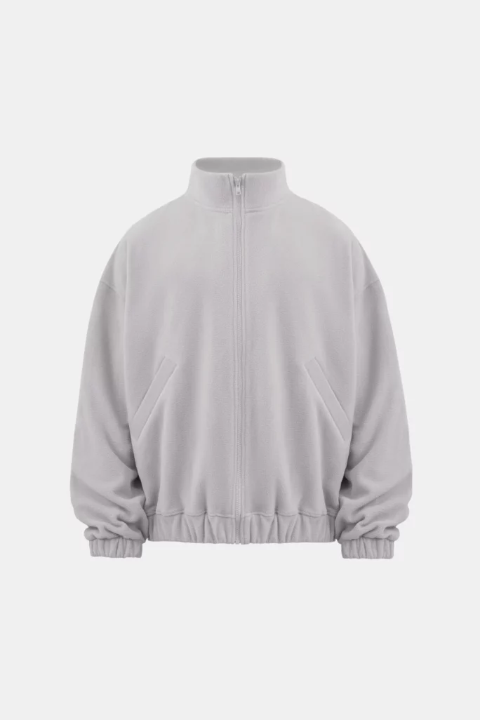 tolstovka called a garment zip fleece logo grey 1
